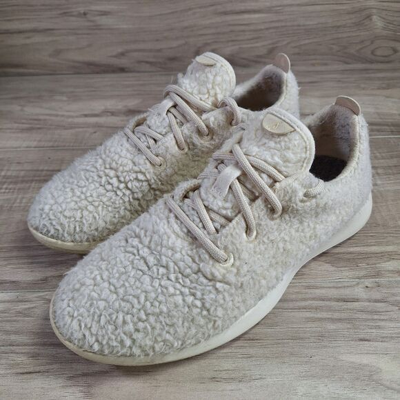 Allbirds Wool Runners Fluffs Shoes White Athletic Lace Up Sneakers Women's Sz 9 - Picture 3 of 11